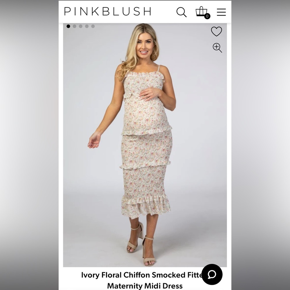 Pink Blush Fitted Floral Dress